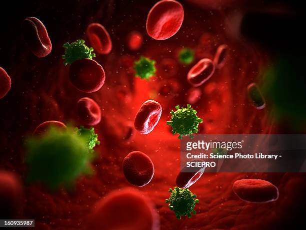hiv infection, artwork - infectious disease stock illustrations