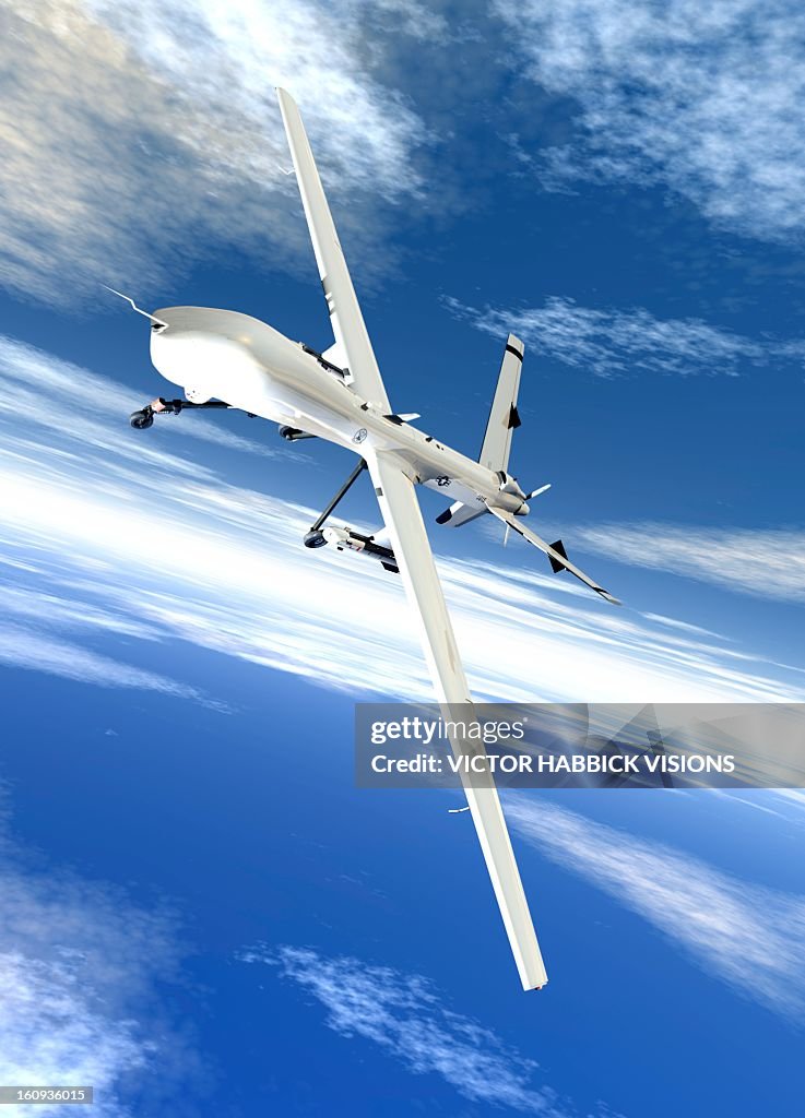 Military drone, artwork