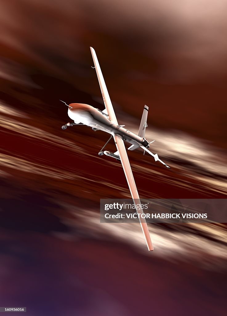 Military drone, artwork