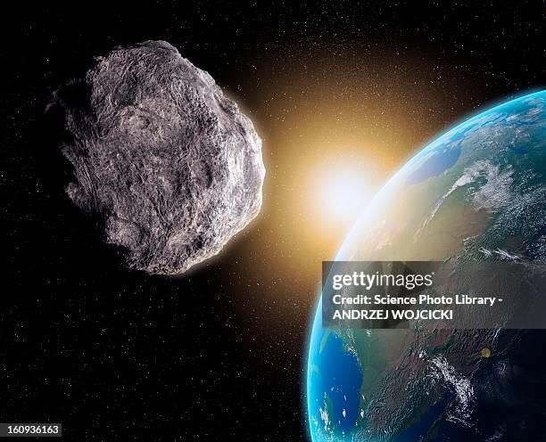 stockillustraties, clipart, cartoons en iconen met near-earth asteroid, artwork - planetoïde