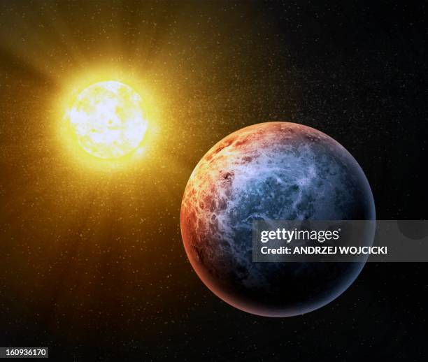 alien planet, artwork - alien planet stock illustrations