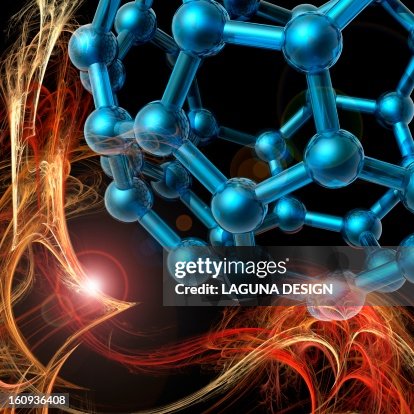 Buckyball molecule, artwork Buckyball molecule, artwork