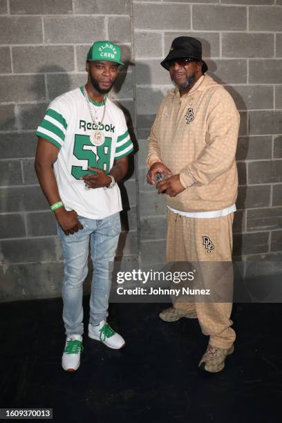 Papoose and Kool G Rap attend Hip Hop 50 Live at Yankee Stadium on August 11, 2023 in New York City.