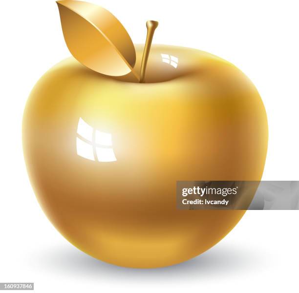Golden Apple High-Res Vector Graphic - Getty Images