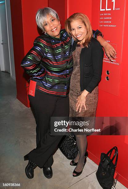 Television journalist Roz Abrams and The McGraw-Hill Companies Chief Diversity Officer, Terry Austin attend The 2013 Athena Film Festival Opening...