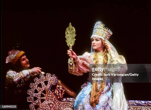 Russian soprano Anna Netrebko during the final dress rehearsal for the Kirov Opera production of Mikhail Glinka's 'Ruslan i Lyudmila' , Metropolitan...