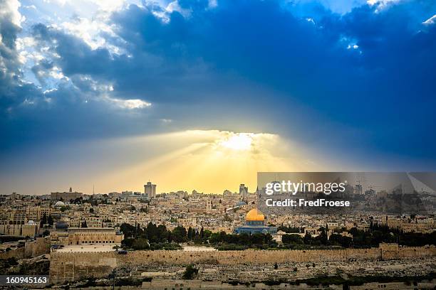 jerusalem - jerusalem skyline stock pictures, royalty-free photos & images