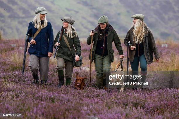 Chloe Forbes, Becky King, Nadia Curr and Marlies Nicolas-Pêake join a shooting party to mark the Glorious Twelfth the annual start of the grouse...