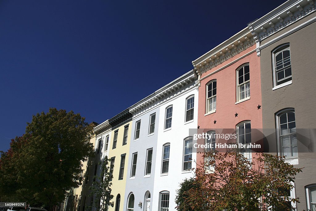 Townhouses in Historic Federal Hill, Baltimore, MD