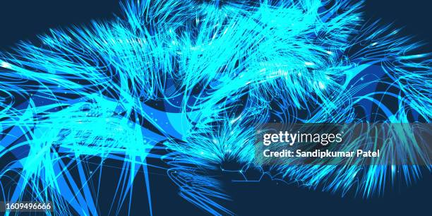 background with explosion. starburst dynamic lines. - green lightning background stock illustrations