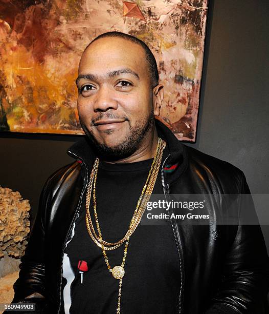 Timbaland attends Darren Le Gallo's "Nothing You Don't Know" Exhibition hosted by Trigg Ison Fine Art, Amy Adams and Justin Timberlake at Trigg Ison...