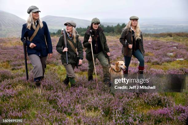 Chloe Forbes, Becky King, Nadia Curr and Marlies Nicolas-Pêake join a shooting party to mark the Glorious Twelfth the annual start of the grouse...