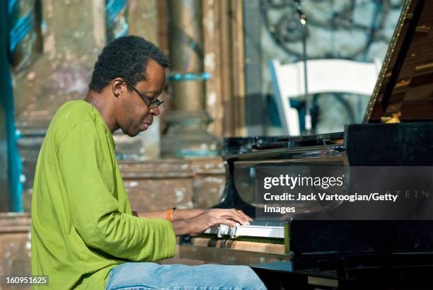 American jazz pianist Matthew Shipp performs at the Vision Festival XII 'The Revolution Continues' at the Angel Orensanz Foundation Center for the...