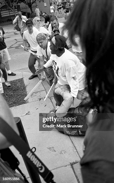 June 22, 1996. A dozen members of a self-anointed and unwelcome KKK group came to Ann Arbor to hold a thumb-in-your-eye rally at City Hall. A protest...