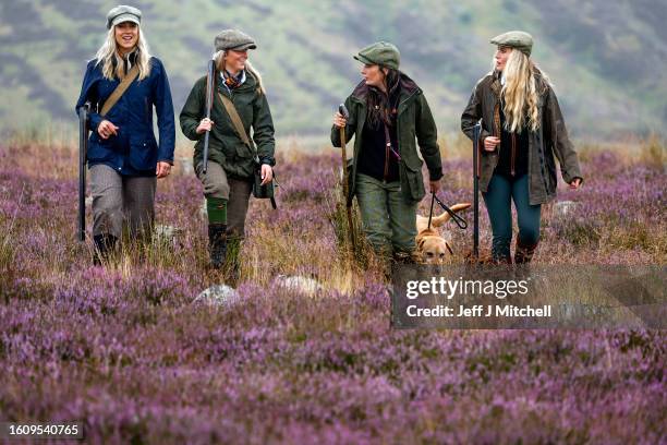 Chloe Forbes, Becky King, Nadia Curr and Marlies Nicolas-Pêake join a shooting party to mark the Glorious Twelfth the annual start of the grouse...