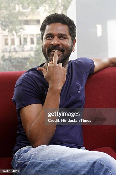 Choreographer turned Director, actor Prabhu Deva during an interview at HT House on February 6, 2013 in New Delhi, India. His upcoming movie Anybody...