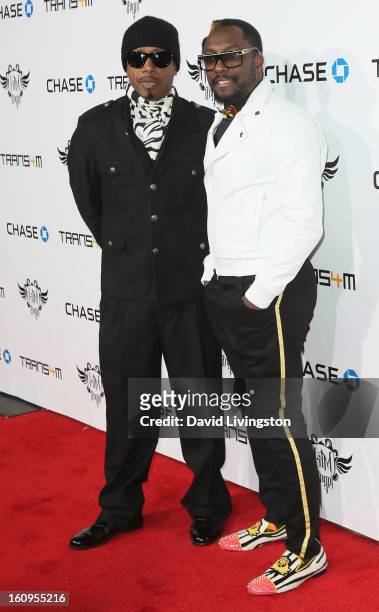 Recording artists MC Hammer and will.i.am attend the 2nd Annual will.i.am TRANS4M Boyle Heights benefit concert at Avalon on February 7, 2013 in...