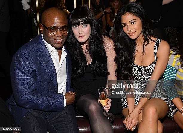 Producer L.A. Reid, recording artists Ginny Blackmore and Nicole Scherzinger attend the Pre-Grammy Showcase For Epic Records Recording Artist Ginny...