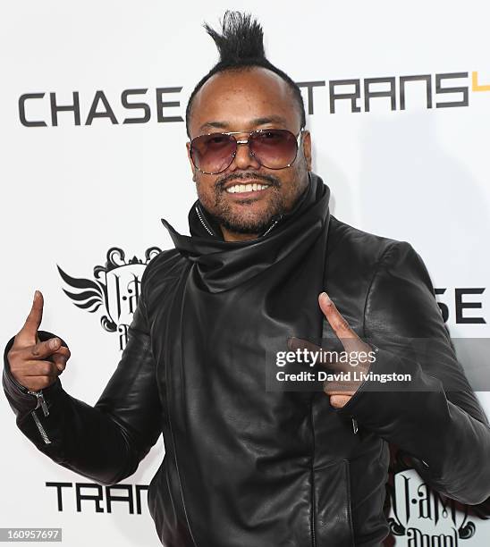 Recording artist apl.de.ap attends the 2nd Annual will.i.am TRANS4M Boyle Heights benefit concert at Avalon on February 7, 2013 in Hollywood,...