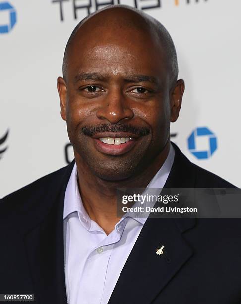 Astronaut Leland D. Melvin attends the 2nd Annual will.i.am TRANS4M Boyle Heights benefit concert at Avalon on February 7, 2013 in Hollywood,...