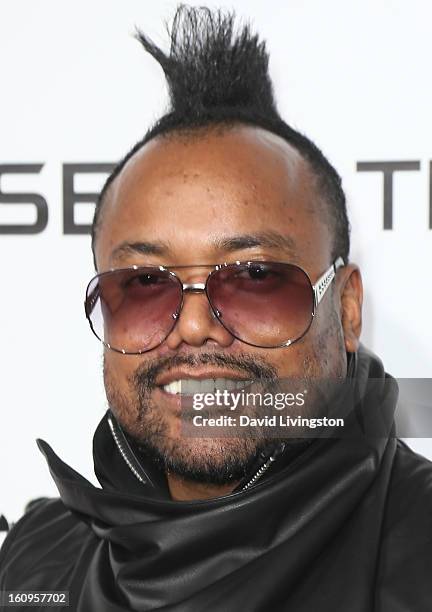 Recording artist apl.de.ap attends the 2nd Annual will.i.am TRANS4M Boyle Heights benefit concert at Avalon on February 7, 2013 in Hollywood,...