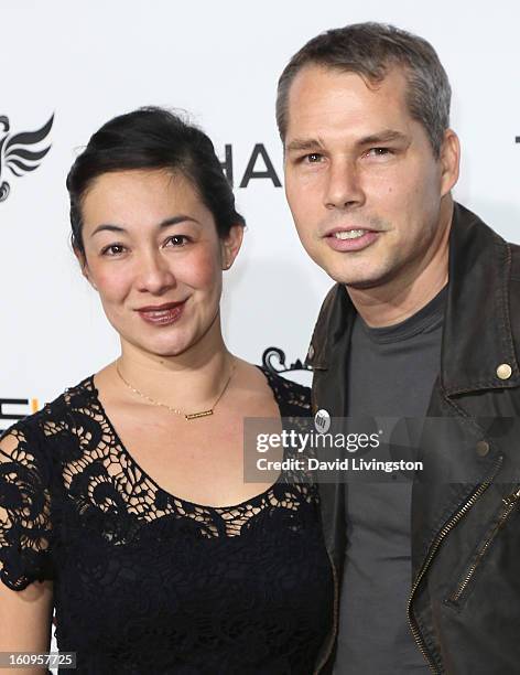 Graphic designer Shepard Fairey and wife Amanda Fairey attend the 2nd Annual will.i.am TRANS4M Boyle Heights benefit concert at Avalon on February 7,...