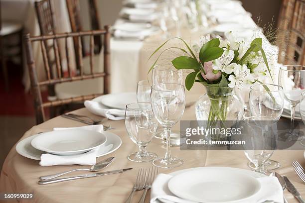 hochzeitsempfang - wedding table setting stock-fotos und bilder