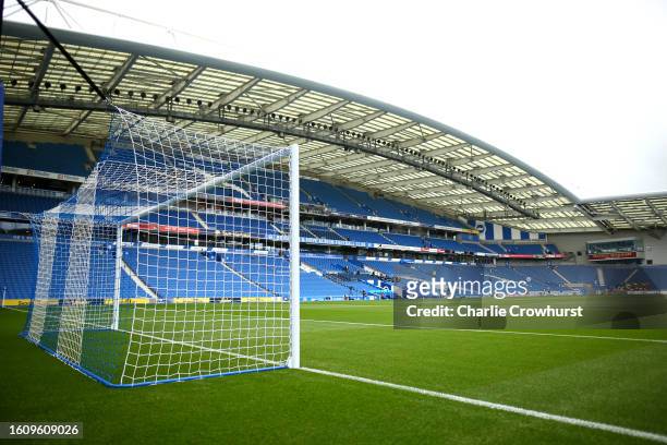 General view inside the stadium prior to the Premier League match between Brighton & Hove Albion and Luton Town at American Express Community Stadium...