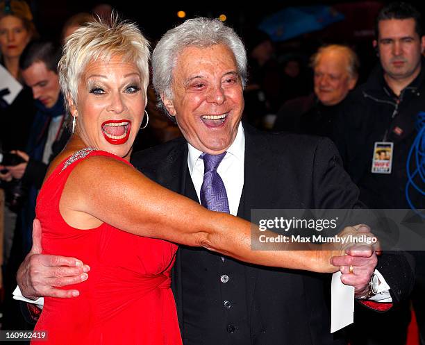 Denise Welch and Lionel Blair attend the UK premiere of 'Run For Your Wife' at Odeon Leicester Square on February 05, 2013 in London, England.