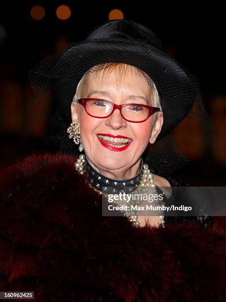 Su Pollard attends the UK premiere of 'Run For Your Wife' at Odeon Leicester Square on February 05, 2013 in London, England.