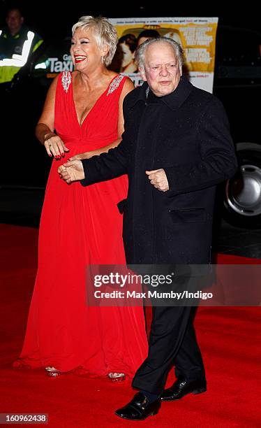 Denise Welch and Sir David Jason attend the UK premiere of 'Run For Your Wife' at Odeon Leicester Square on February 05, 2013 in London, England.