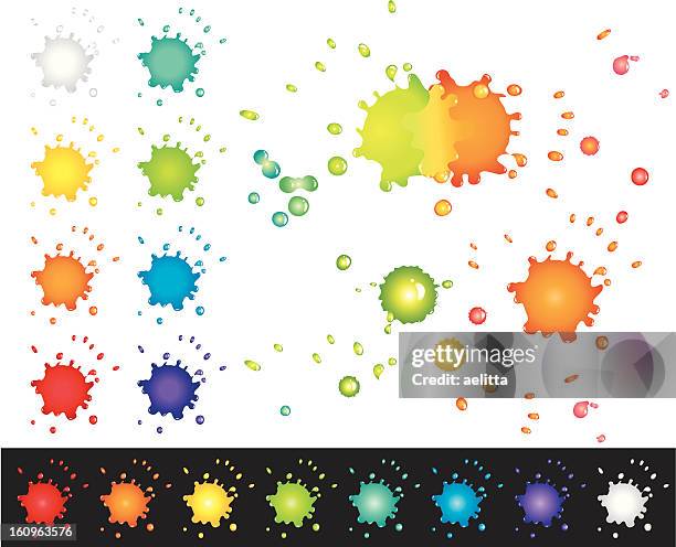 design elements - splashes - water bubbles on black stock illustrations