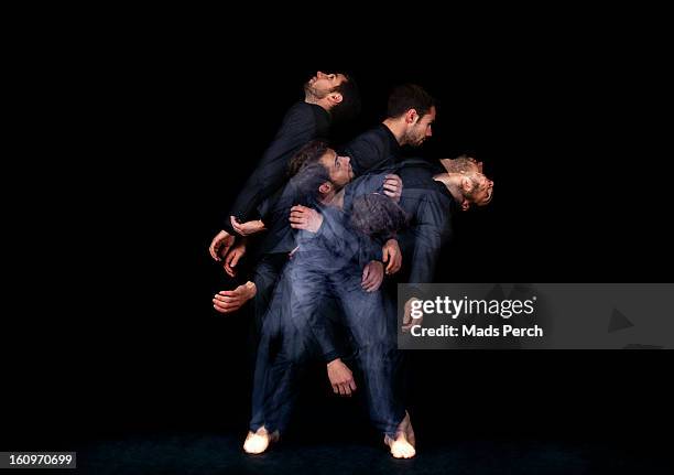 dance / multiple exposure - dubbelopname stockfoto's en -beelden