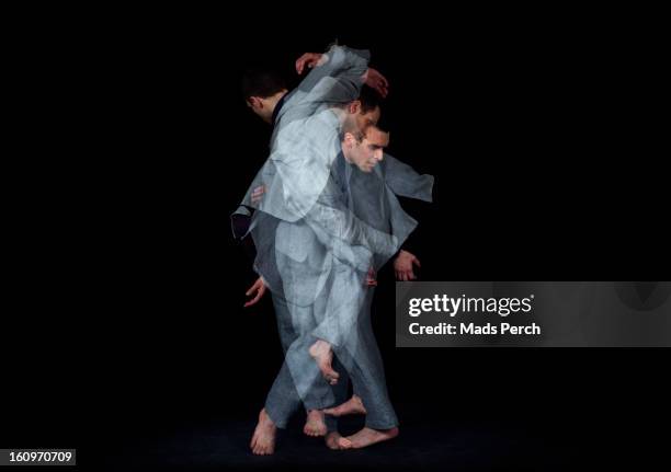 dance / multiple exposure - self discipline stock pictures, royalty-free photos & images