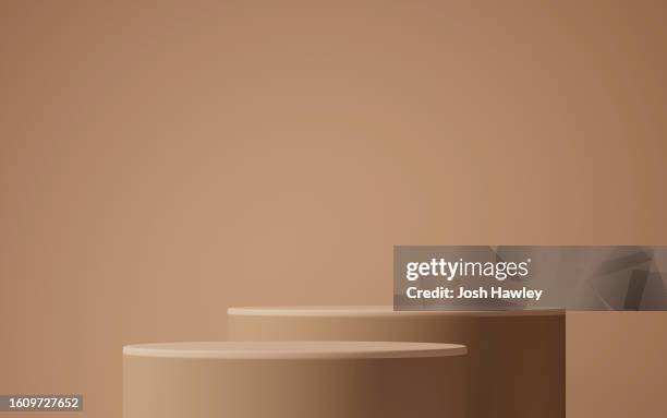 3d rendering exhibition background - piedistallo foto e immagini stock