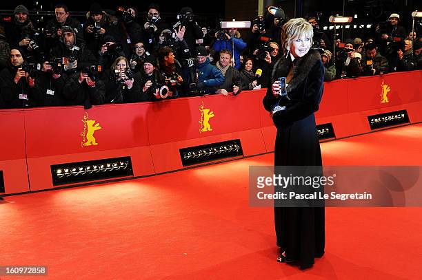 Jane Fonda attends 'Promised Land' Premiere during the 63rd Berlinale International Film Festival at Berlinale Palast on February 8, 2013 in Berlin,...