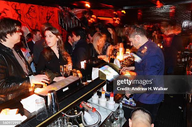 Guests attend the Timo Weiland after party during 2013 Mercedes-Benz Fashion Week at Le Baron on February 7, 2013 in New York City.