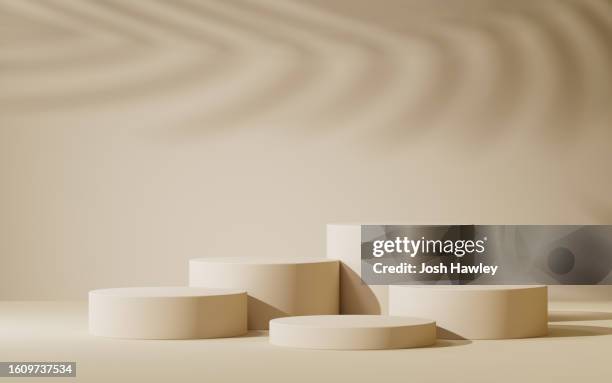 3d rendering exhibition background - piedistallo foto e immagini stock