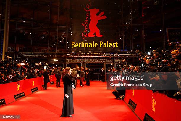 Jane Fonda arrives at the 'Promised Land' Premiere - BMW at the 63rd Berlinale International Film Festival at the Berlinale Palast on February 8,...
