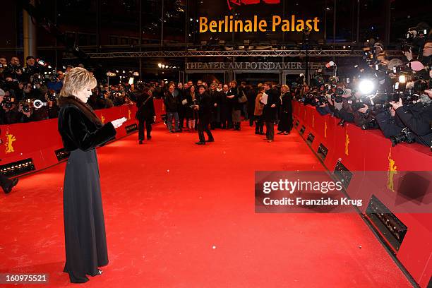 Jane Fonda arrives at the 'Promised Land' Premiere - BMW at the 63rd Berlinale International Film Festival at the Berlinale Palast on February 8,...