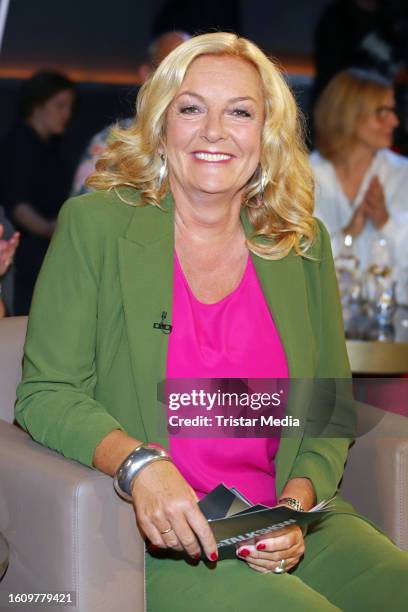Bettina Tietjen during the NDR Talk Show at NDR Studios on August 18, 2023 in Hamburg, Germany.