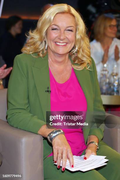 Bettina Tietjen during the NDR Talk Show at NDR Studios on August 18, 2023 in Hamburg, Germany.