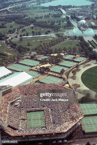 National Tennis Center opening year in Flushing, Queens, 9/1978.