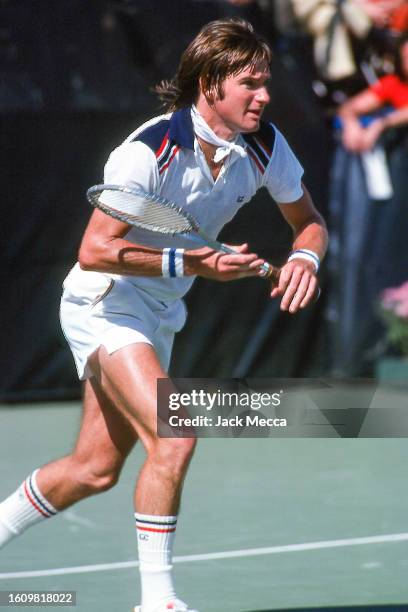 Jimmy Connors playing in USTA National Tennis Center, 09/1978.