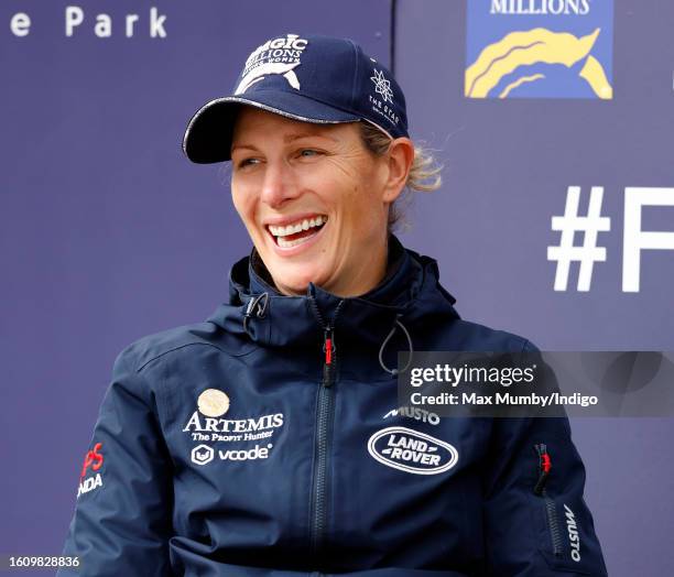 Zara Tindall attends day 2 of the 2023 Festival of British Eventing at Gatcombe Park on August 5, 2023 in Stroud, England.