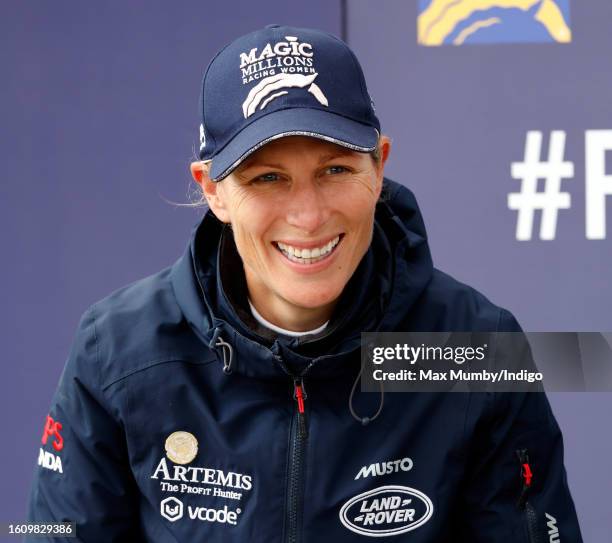 Zara Tindall attends day 2 of the 2023 Festival of British Eventing at Gatcombe Park on August 5, 2023 in Stroud, England.