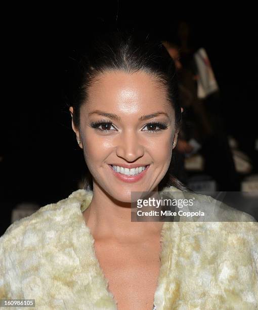 Actress Paula Garces attends the Project Runway Fall 2013 fashion show during Mercedes-Benz Fashion Week at The Theatre at Lincoln Center on February...