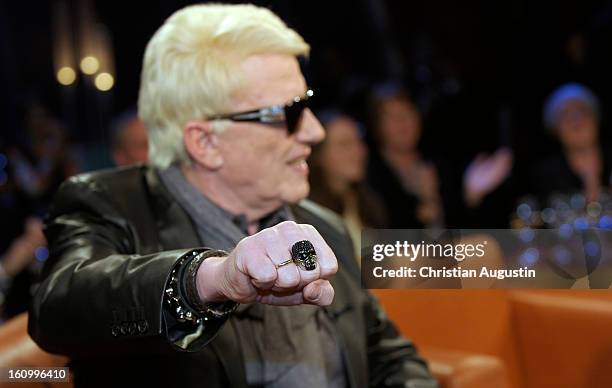 Heino attends a photocall for NDR Talk Show at NDR TV Studio on February 8, 2013 in Hamburg, Germany.