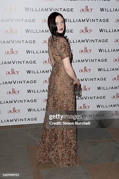 Andrea Riseborough attends the WilliamVintage Dinner Sponsored By Adler at St Pancras Renaissance Hotel on February 8, 2013 in London, England.