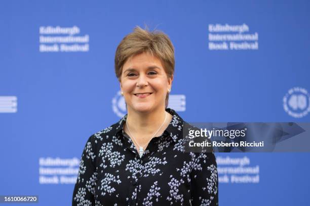 Scottish politician and former First Minister of Scotland Nicola Sturgeon attends the Edinburgh International Book Festival 2023 at Edinburgh College...